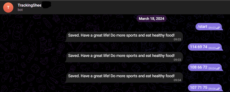 Data ingestion via Telegram