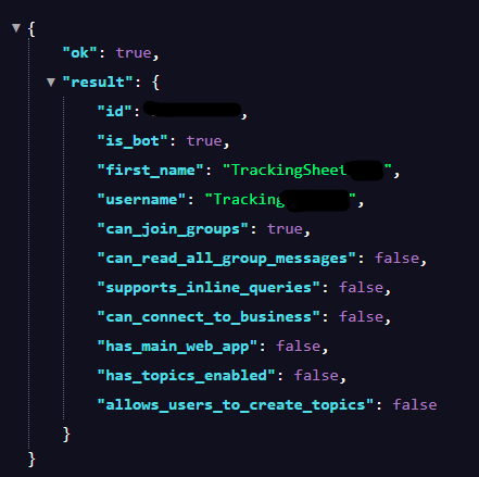 Successful Bot setup