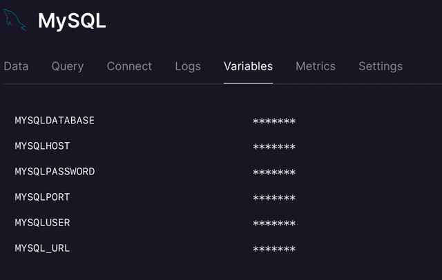 Connection details railway.app